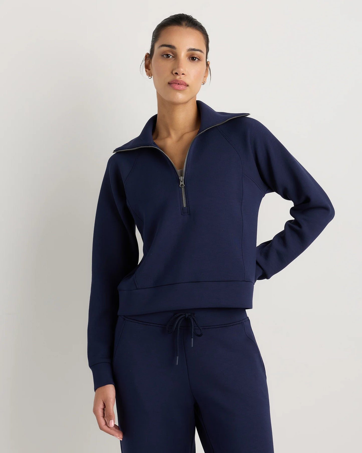 CloudComfort Half Zip Sweatshirt - XS / Pebble Beige