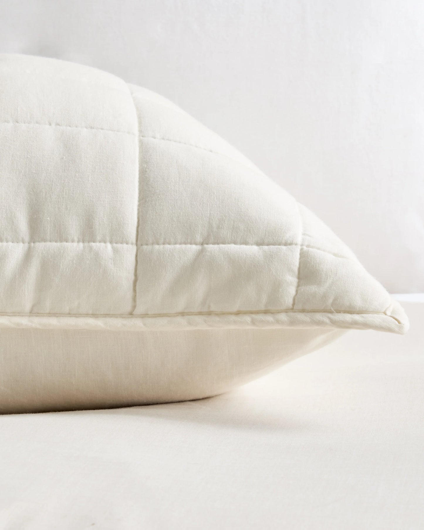 European Linen Box Quilted Euro Sham - Euro / Navy