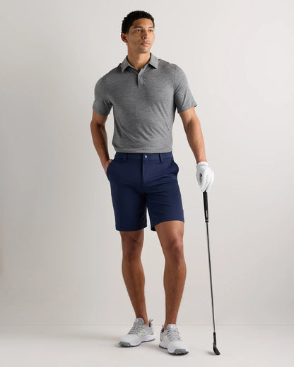 Extra-Fine Australian Merino Polo - XS / Light Blue Heather