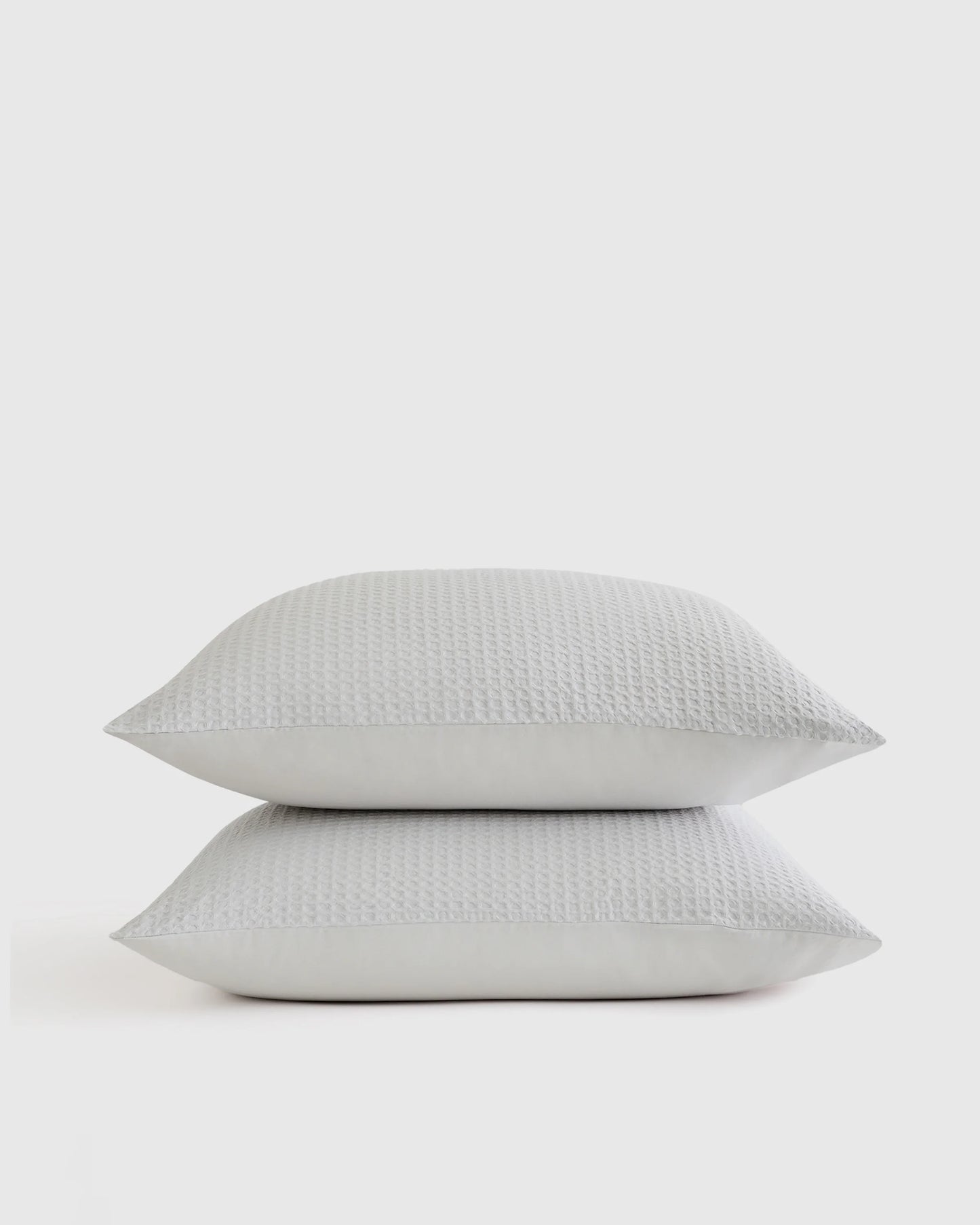 Organic Luxe Honeycomb Sham Set - Standard / Mineral