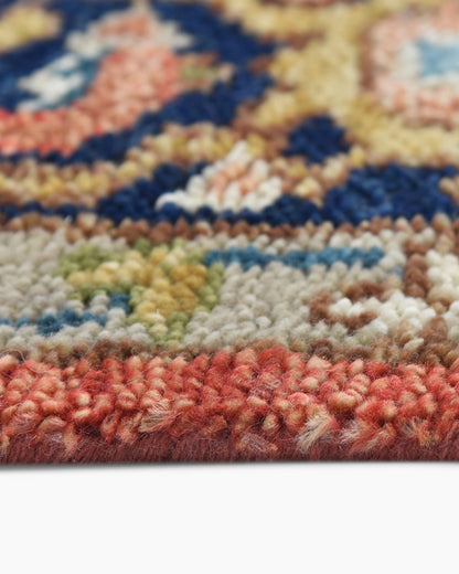 Sina Hand-Knotted Wool Rug - 5' x 8' / Red