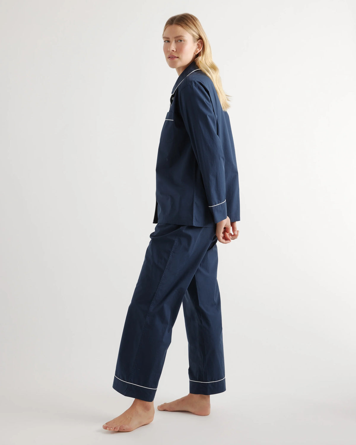 100% Cotton Pajama Set - XS / Navy