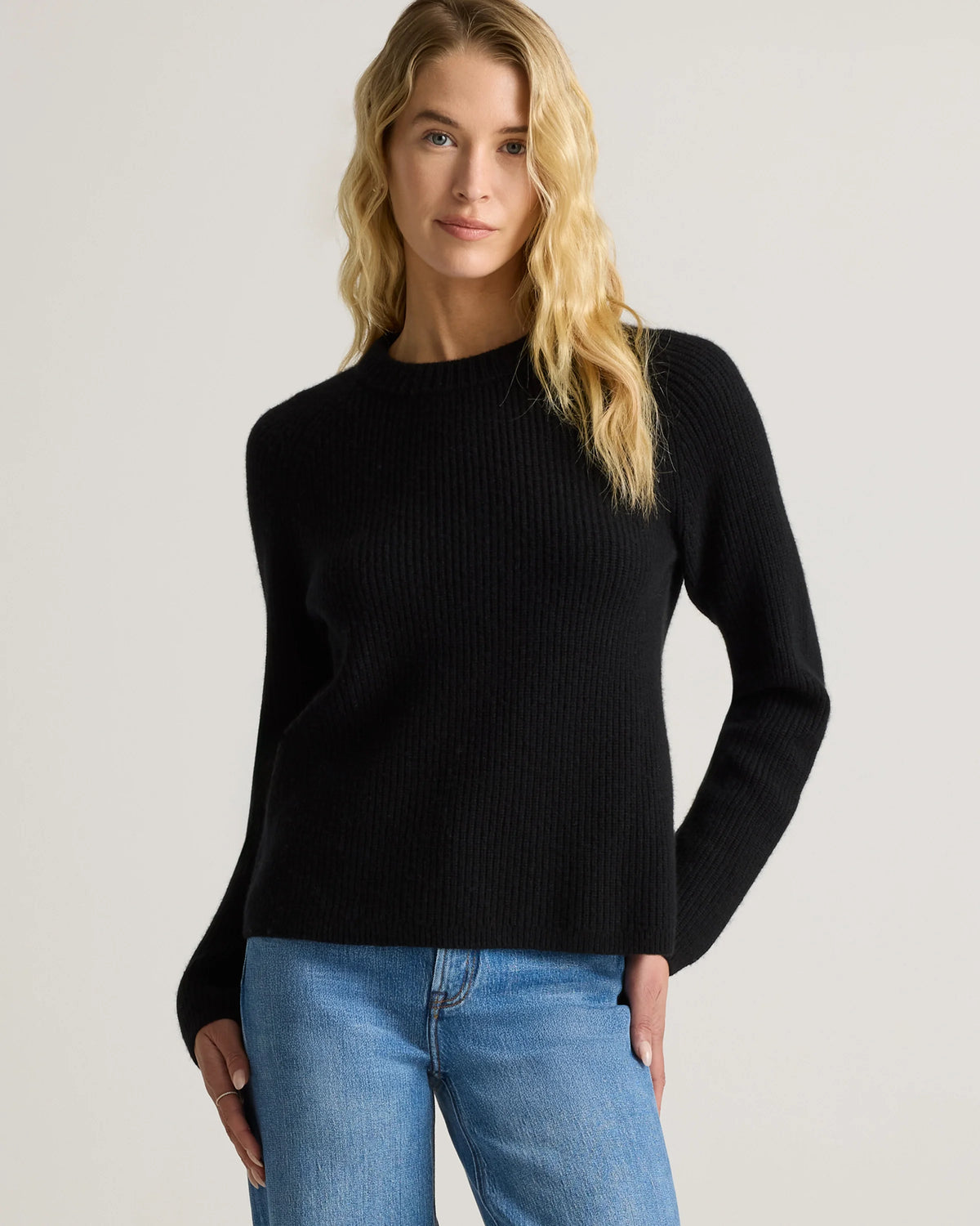 Mongolian Cashmere Fisherman Crewneck Sweater - XS / Teak
