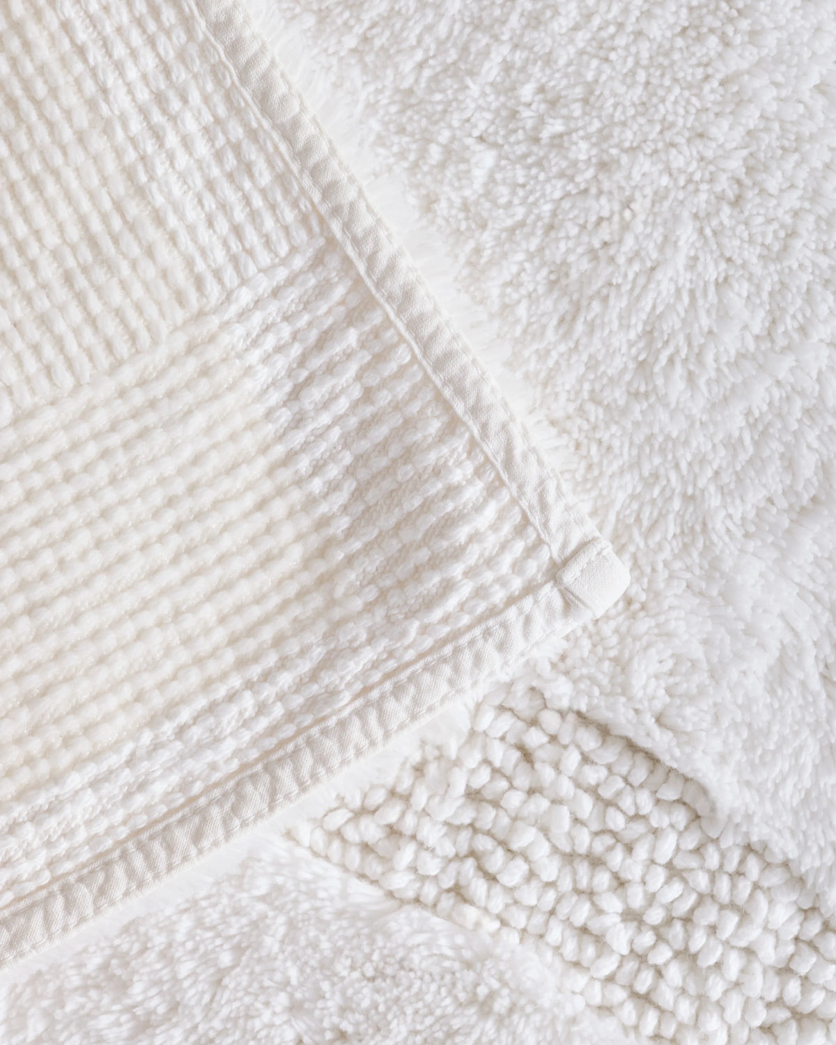 Turkish Cotton Non-Slip Bath Rug - 21"x34" / White