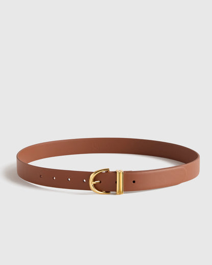 Alora European Leather Belt - XS / Black