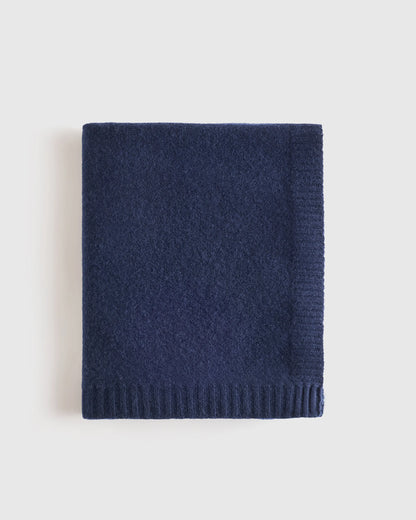 Mongolian Cashmere Luxe Knit Baby Blanket - One Size / True Navy