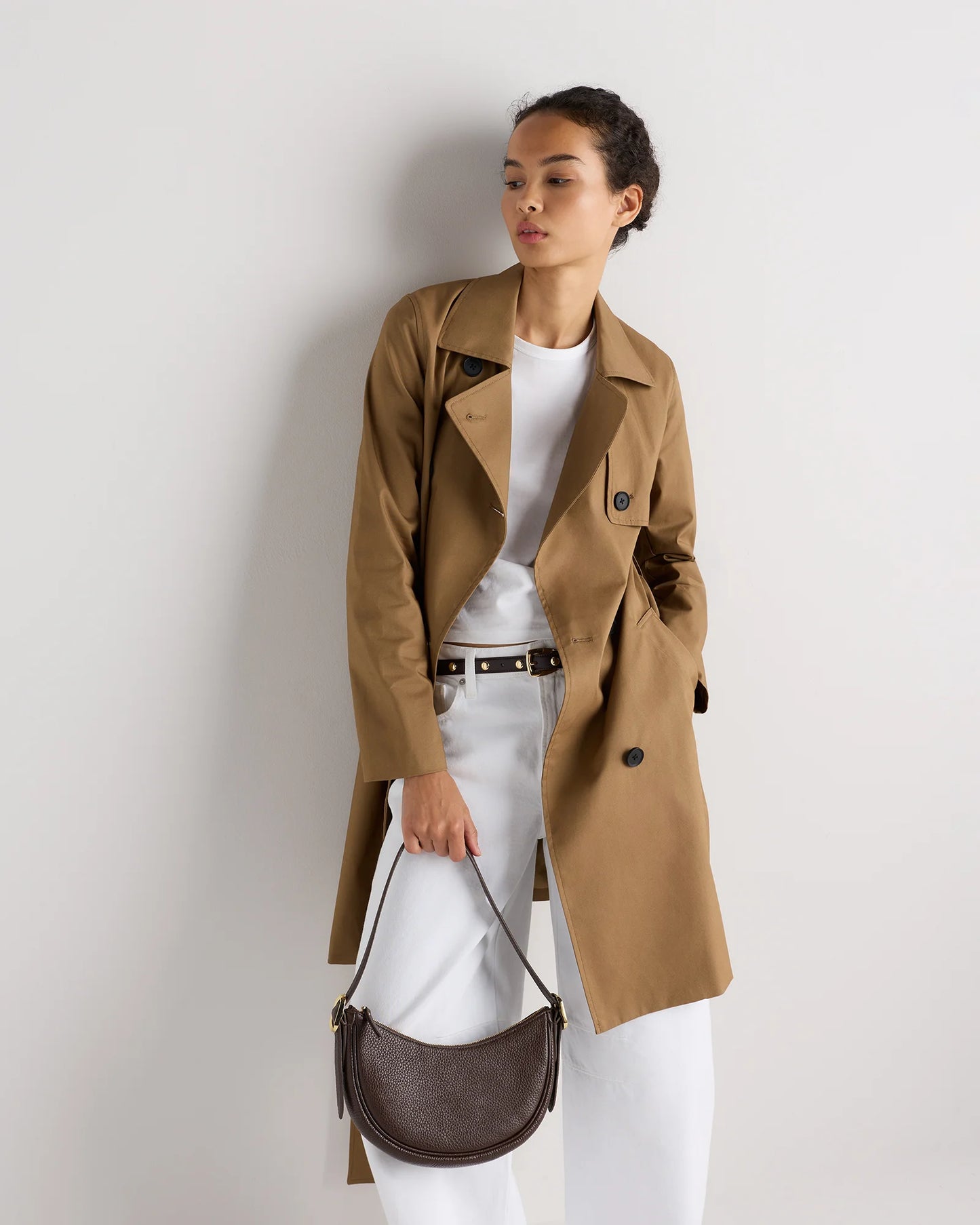 Comfort Stretch Trench Coat - XS / Navy