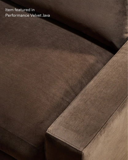 Stillman U Sectional in Performance Velvet - One Size / Java
