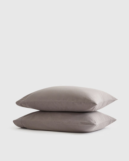 Luxury Organic Flannel Pillowcase Set - Standard / Grey