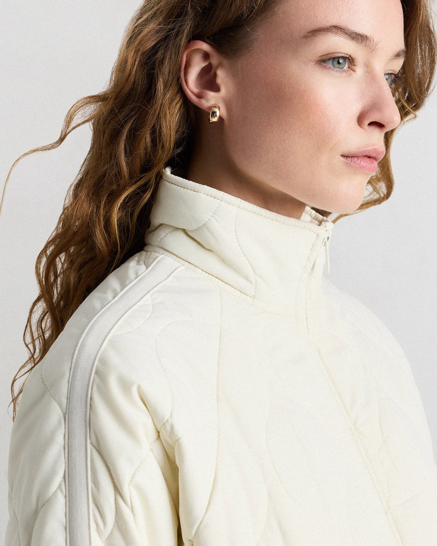 Featherless Quilted Packable Puffer Jacket - XS / Silken White