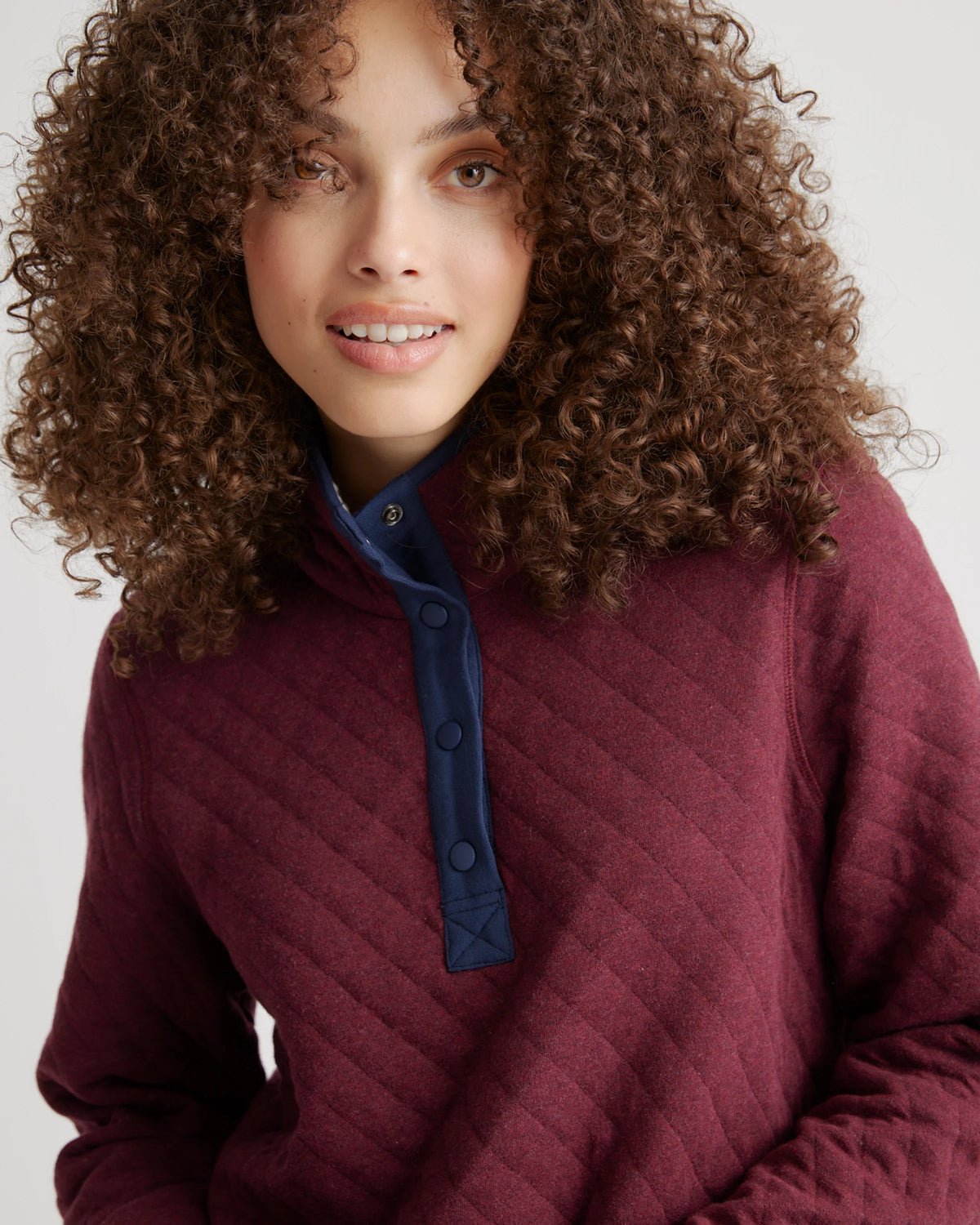 Reversible Quilted Pullover - XS / Charcoal/Grey