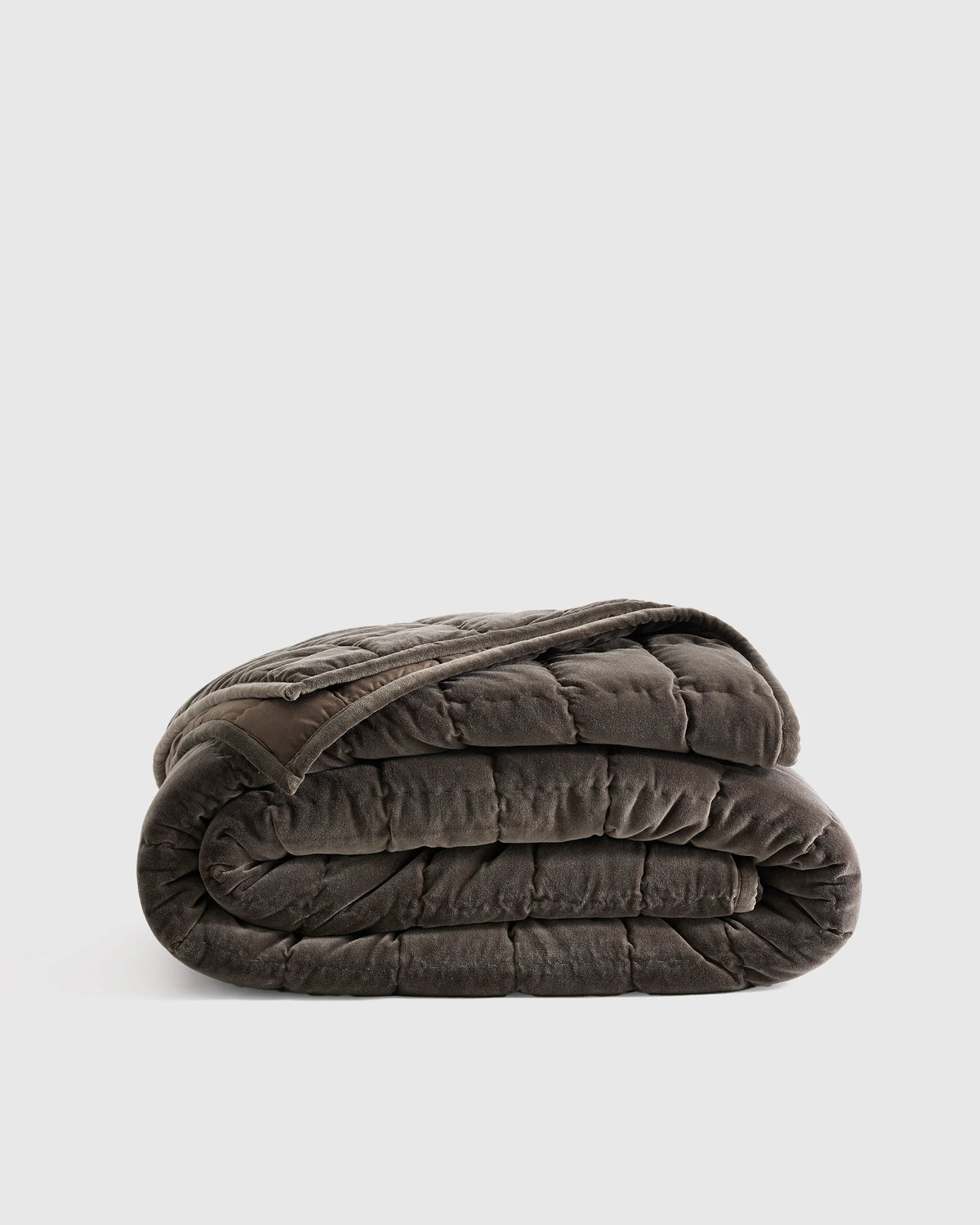 Cotton Velvet Box Quilt - Full/Queen / Terracotta