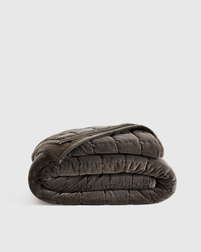 Cotton Velvet Box Quilt - Full/Queen / Terracotta