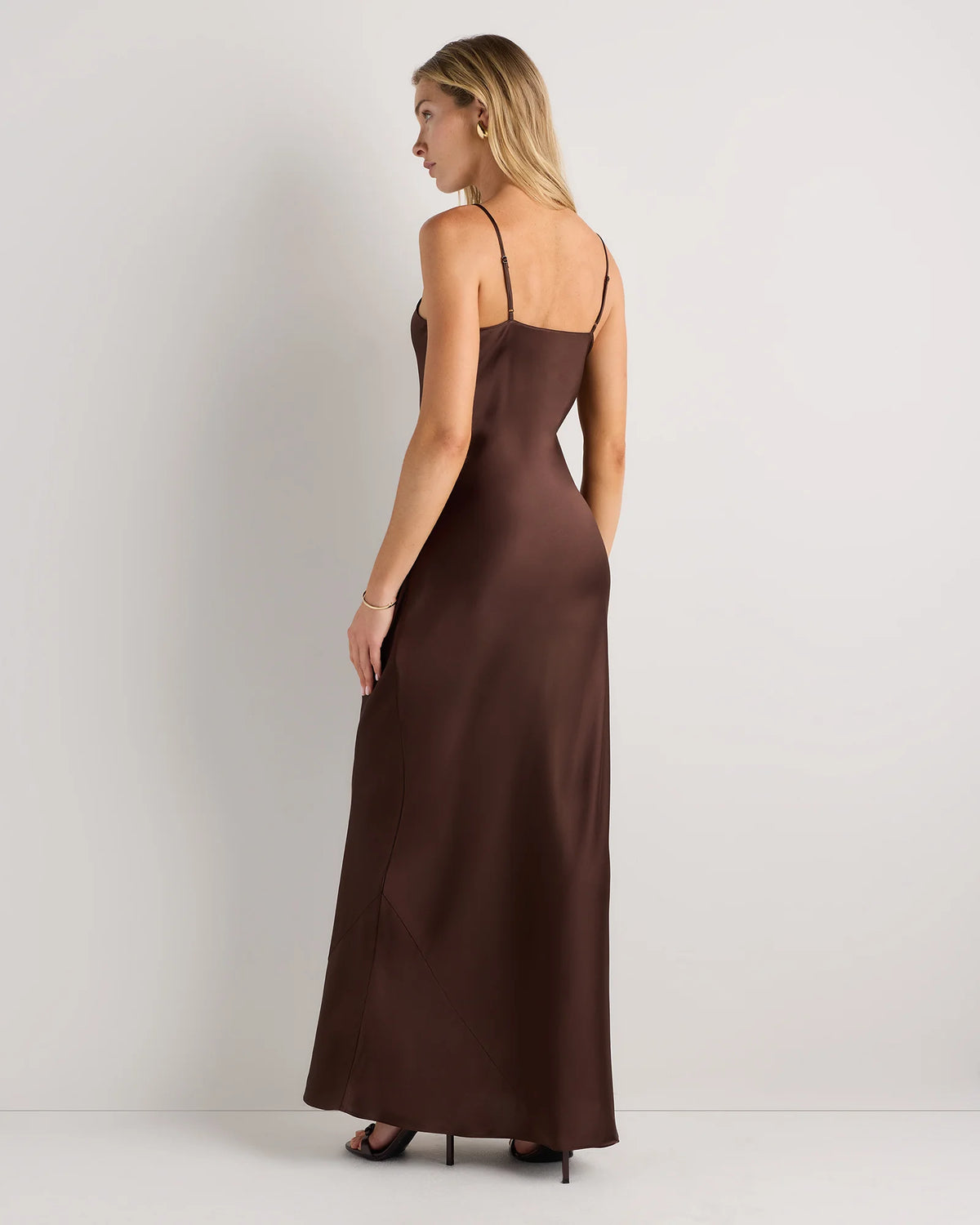 100% Washable Silk Maxi Slip Dress - XS / Cordovan Red Hibiscus