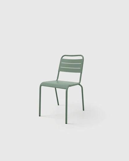 Powder-Coated Aluminum Outdoor Dining Set - One Size / Sage Green
