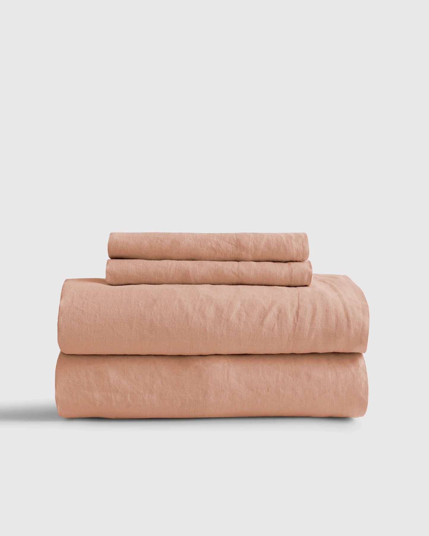 European Linen Sheet Set - Twin / Peach