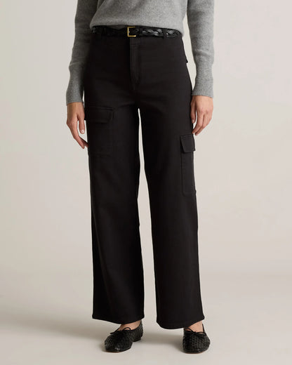 Organic Stretch Cotton Twill Cargo Pants - 0 / Light Khaki
