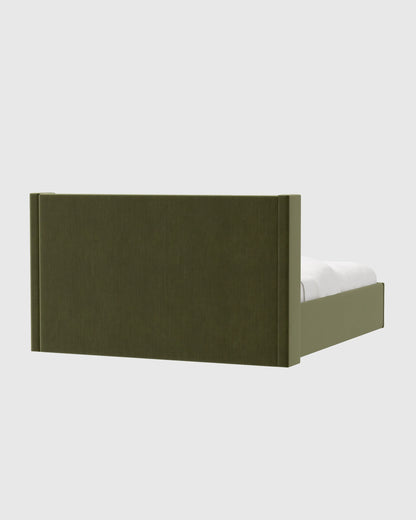 Wingback Bed in Performance Velvet - Full / Butterscotch