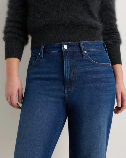 Curvy Bella Stretch Relaxed Straight Jeans - 24 / Charcoal Black