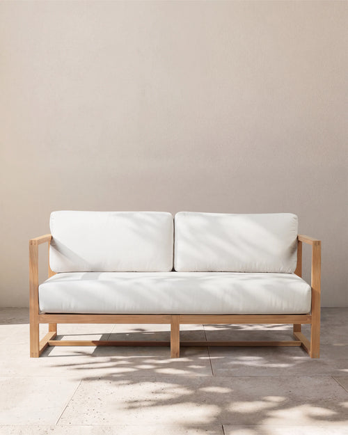 Linear Solid Teak Outdoor Sofa - 65" / Natural Teak