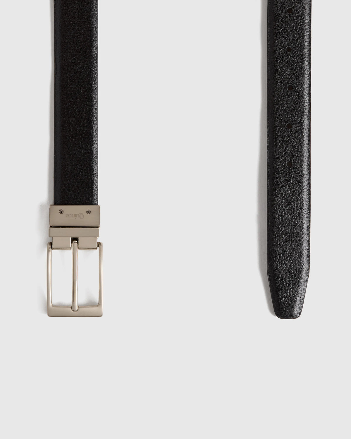 Owen Calfskin Leather Reversible Dress Belt - 30 / Black/Black