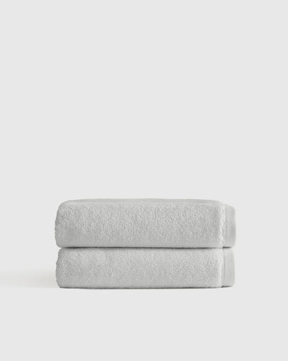 Plush Organic Turkish Cotton Hand Towel (Set of 2) - One Size / White