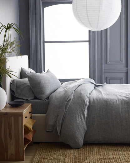 European Linen Chambray Duvet Cover - Twin / Natural