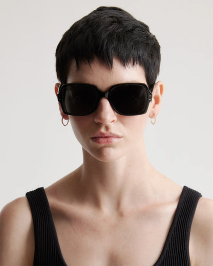 Sawyer Polarized Acetate Sunglasses - One Size / Black with Grey lens