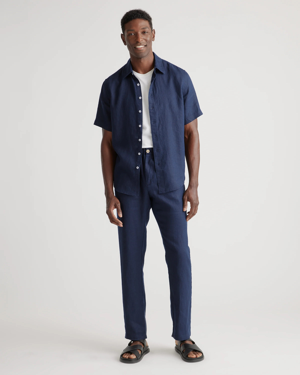 100% European Linen Pants - S / Bayberry Olive