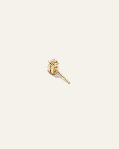 14K Gold Lab Grown Diamond Oval Solitaire Studs - 2ctw - One Size / Yellow Gold