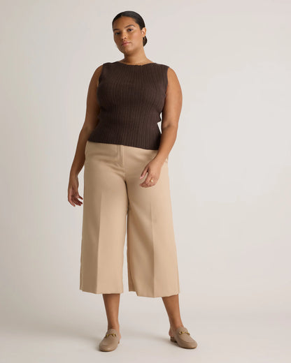 Cotton Cashmere Ribbed Tank - XS / Heather Oatmeal
