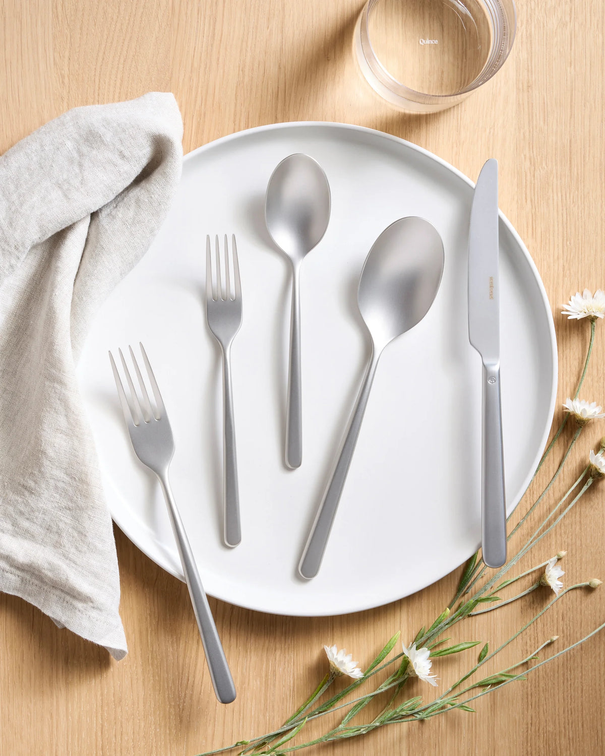 Gia Minimalist 20 Piece Flatware Set - One Size / Polished Stainless Steel