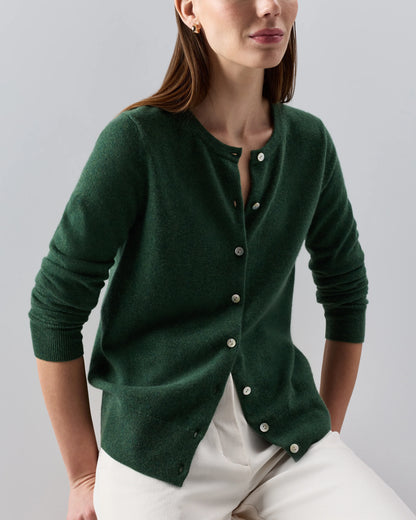 Mongolian Cashmere Cardigan Sweater - XS / Black