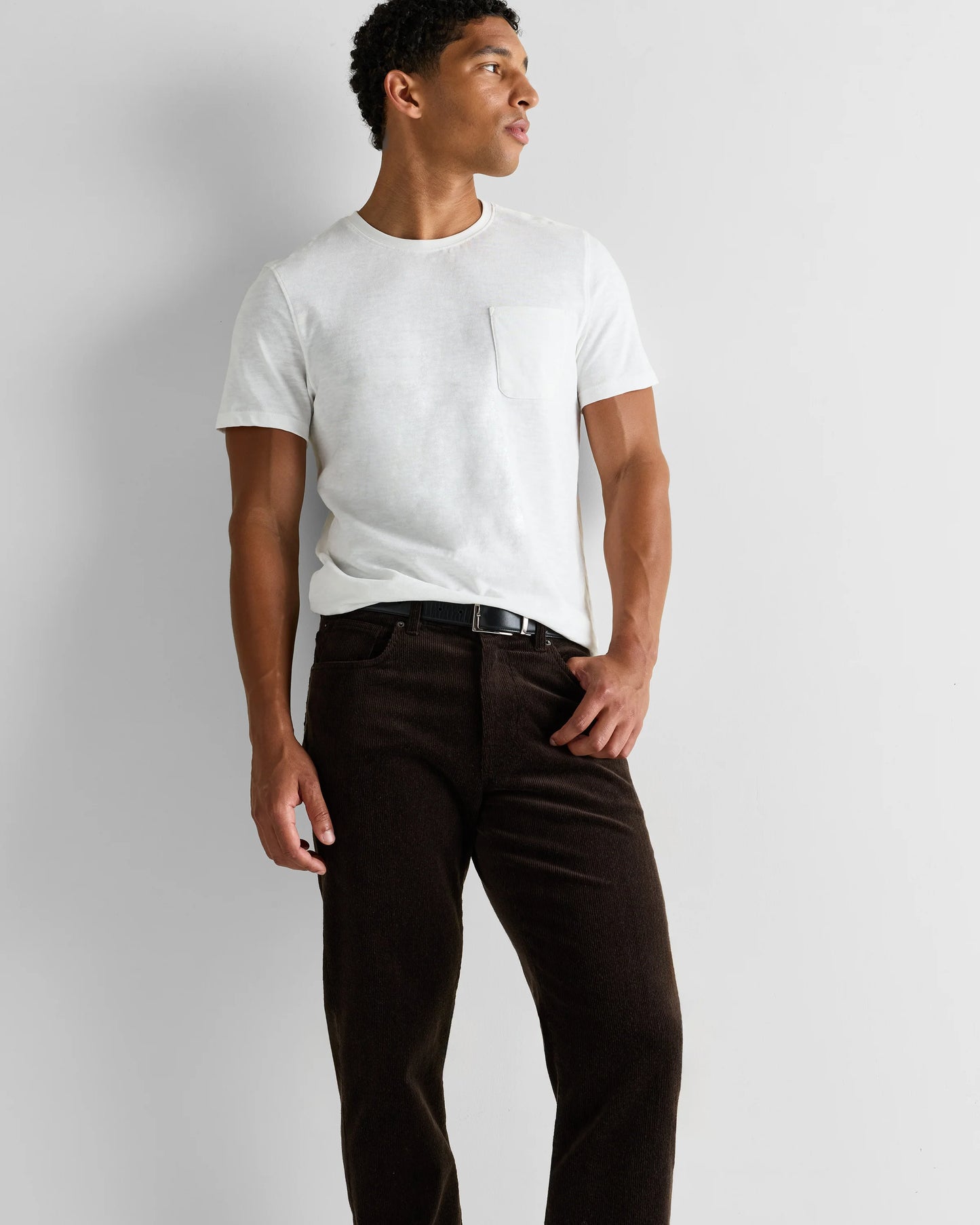 Organic Stretch Corduroy 5-Pocket Pants - 30X30 / Espresso