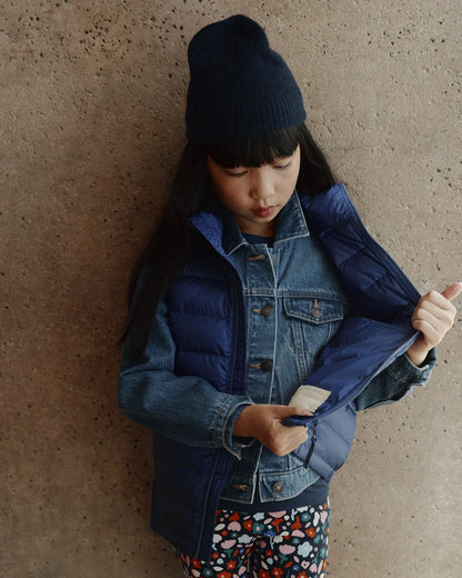 Lightweight Down Puffer Vest - 6 / Blue Colorblock