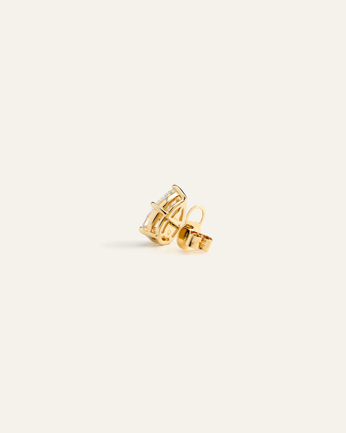 14K Gold Lab Grown Diamond Statement Pear Studs - 6ctw - One Size / Yellow Gold