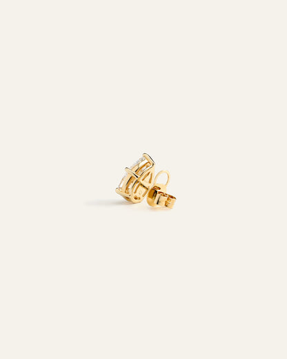 14K Gold Lab Grown Diamond Statement Pear Studs - 6ctw - One Size / Yellow Gold