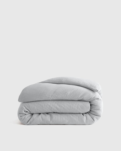 Organic Cotton Gauze Duvet Cover - Twin / Dried Sage