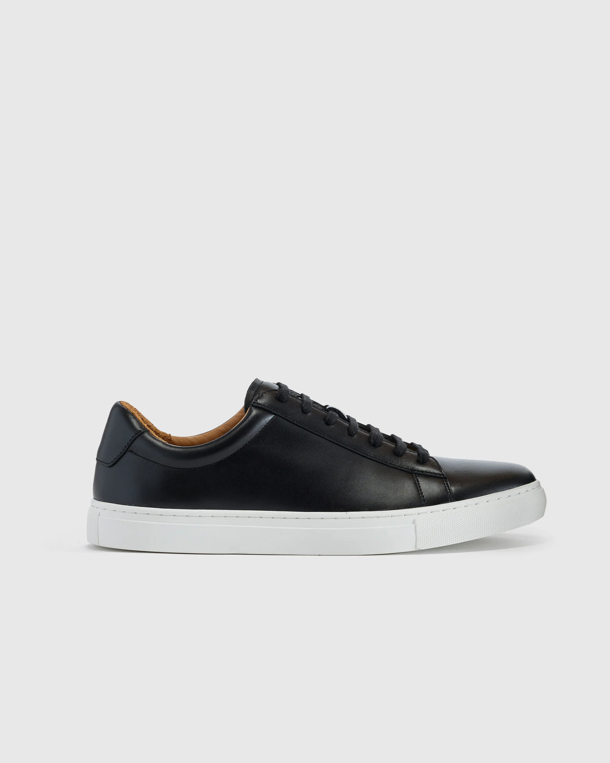 Italian Leather Everyday Sneaker - 7 / Black/Black