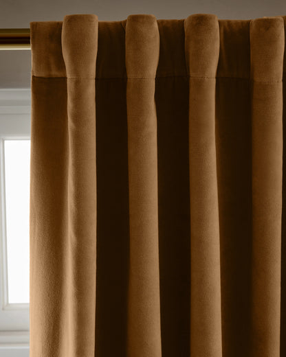 Cotton Velvet True Blackout Curtain - 48x84 / Ivory