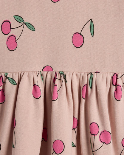 Cozy Fleece Sweatshirt Dress - 2T / Cherries