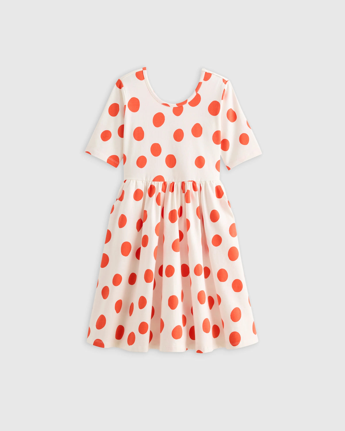 Organic Cotton Skater Dress - 6 / Sweet Cherries