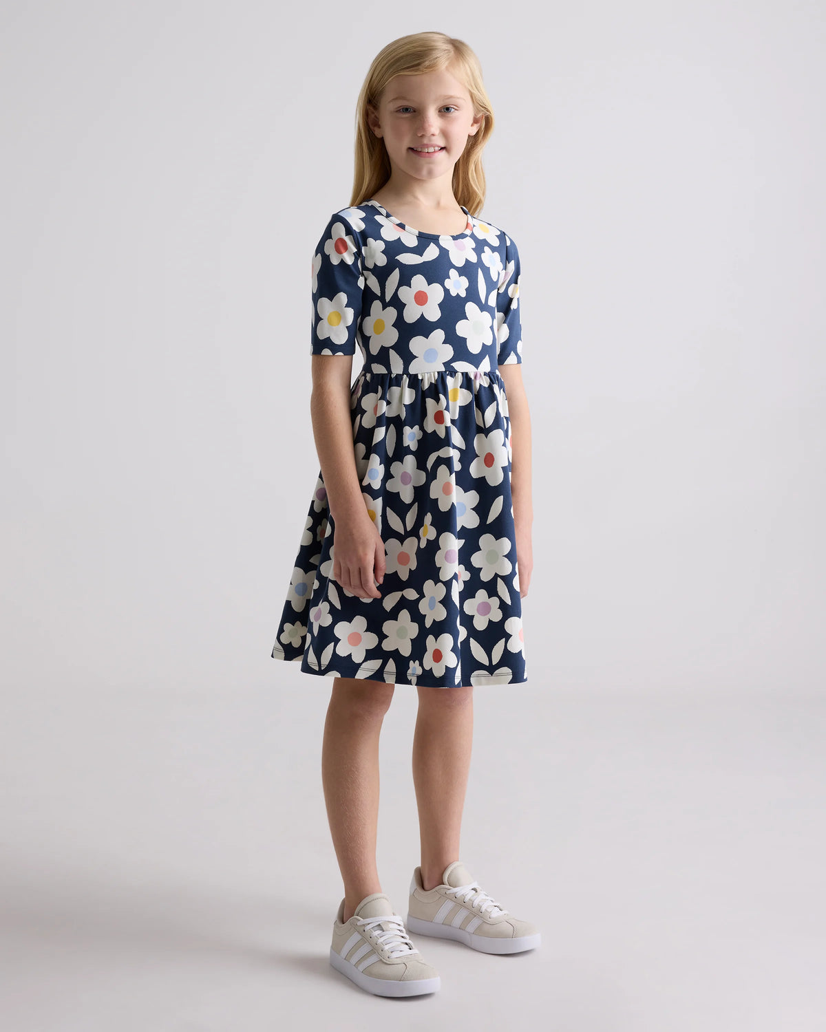 Organic Cotton Skater Dress - 6 / Sweet Cherries
