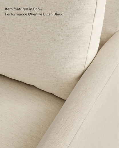 Brennan Swivel Chair in Performance Chenille Linen Blend - 32" / Slate