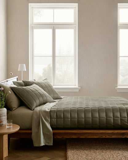 Bamboo Box Quilt - Twin / Sage