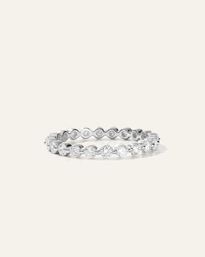 Lab Grown Diamond Single Shared Prong Eternity Band - 5 / Yellow Gold