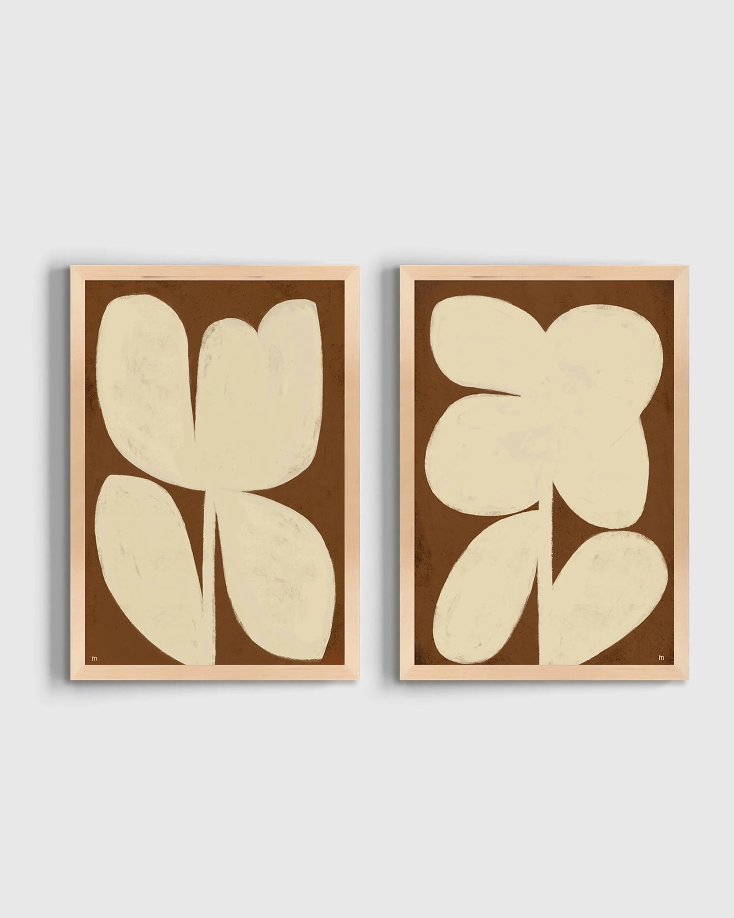 Perennial by Marco Marella (Set of 2) - 17.25"x25.25" / Oak