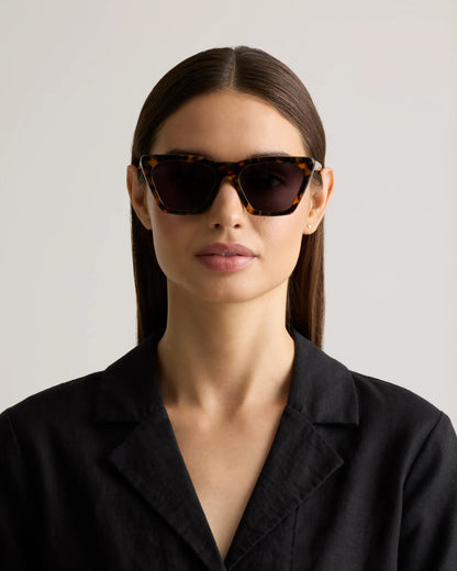 Andy Polarized Acetate Sunglasses - One Size / Black with Grey lens