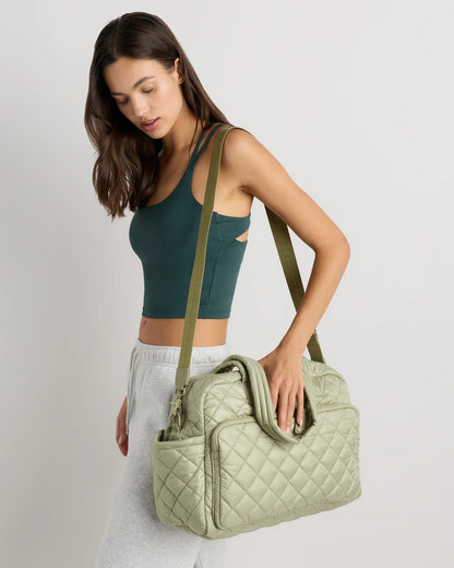 Transit Quilted Duffle Bag - One Size / Taupe Brown