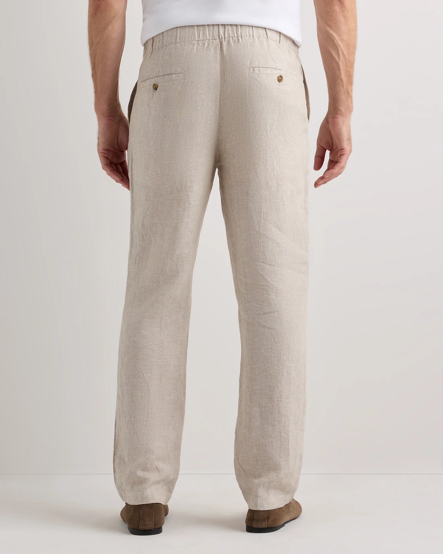 100% European Linen Pants - S / Bayberry Olive